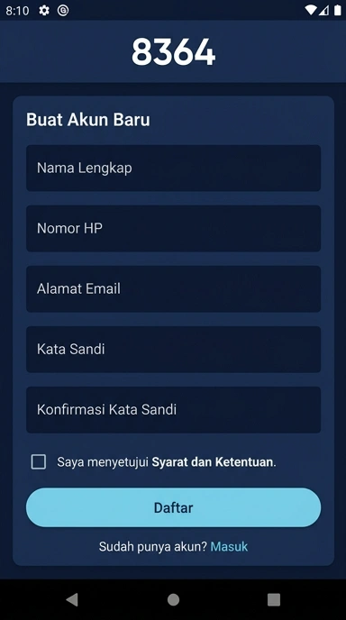 Buat Akun Baru 8364 untuk Pengguna Android
