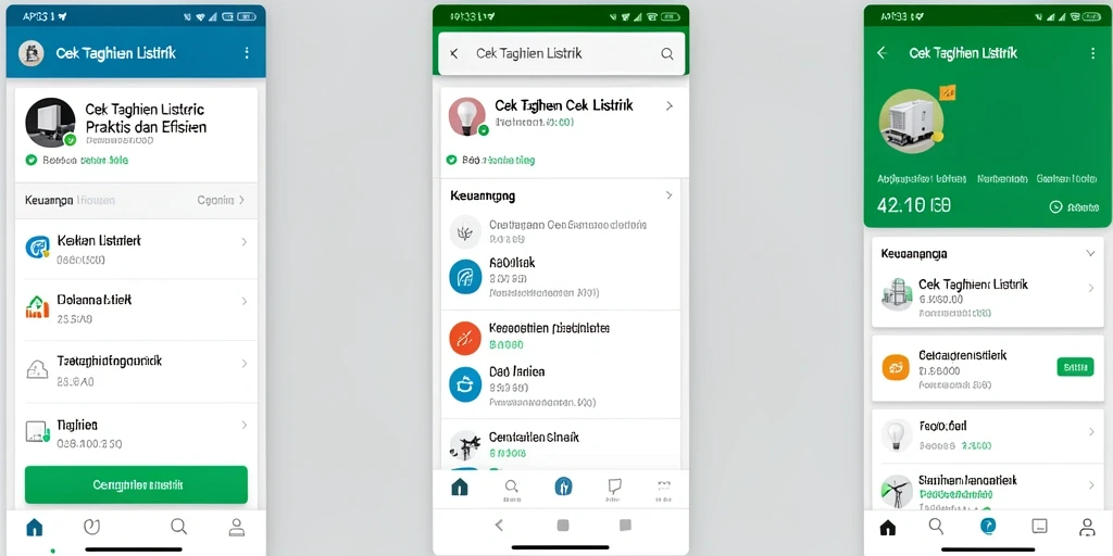 Tampilan antarmuka API33 untuk cek tagihan listrik.