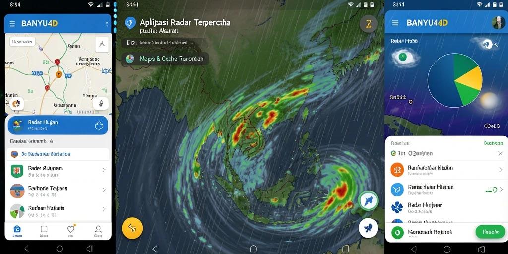 Antarmuka BANYU4D menampilkan radar hujan yang akurat dan terkini.