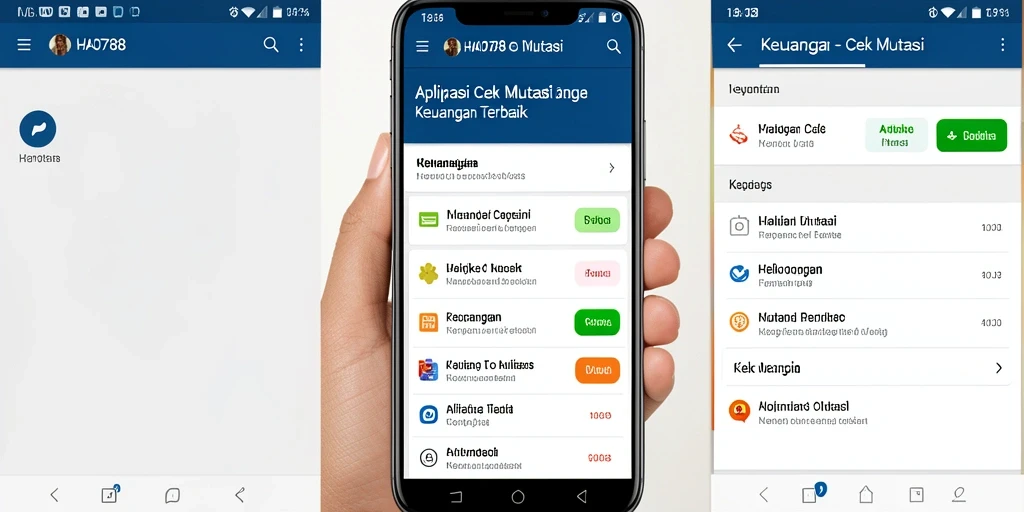 Tampilan antarmuka HAO788 yang modern untuk cek mutasi keuangan.