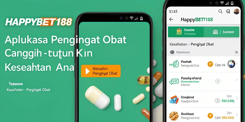 Tampilan antarmuka aplikasi HAPPYBET188 dengan fitur Pengingat Obat yang efektif.