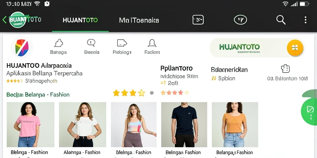 Tampilan antarmuka aplikasi HUJANTOTO yang menarik dan fungsional.