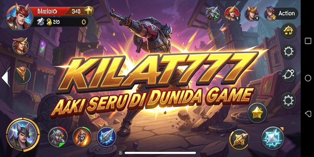 Screenshot utama KILAT777 menampilkan aksi seru dalam permainan.