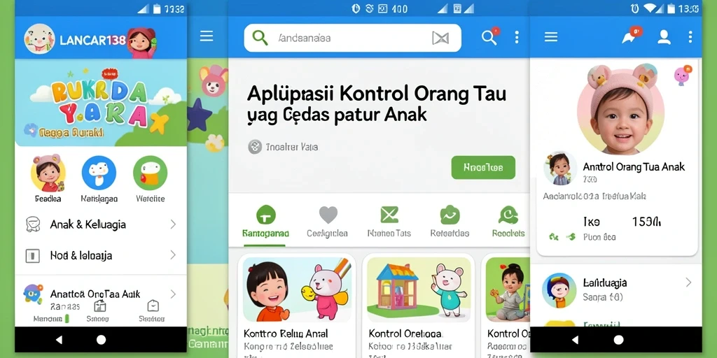 Antarmuka aplikasi Kontrol Orang Tua LANCAR138 yang mudah digunakan.
