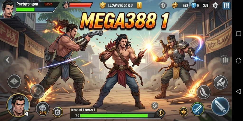 Tampilan antarmuka pertarungan seru MEGA388 dalam aksi.