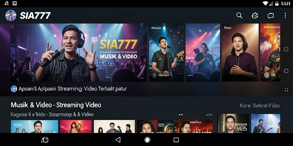 Antarmuka SIA777 yang menarik dan fungsional untuk menonton video.